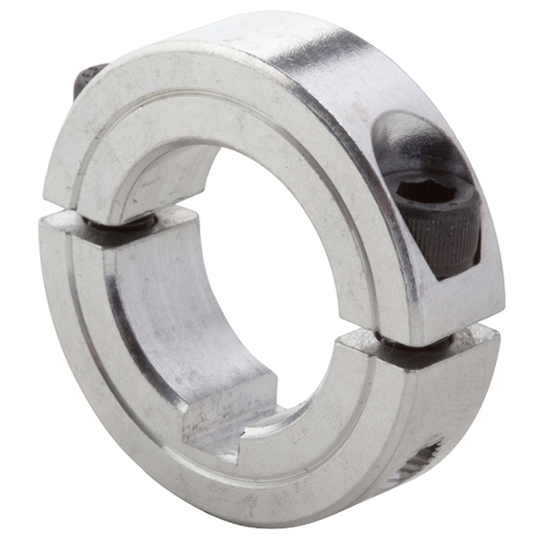 Climax Metal Products 2C-075-A-KW Two-Piece Clamping Collar with Keyway 2C-075-A-KW